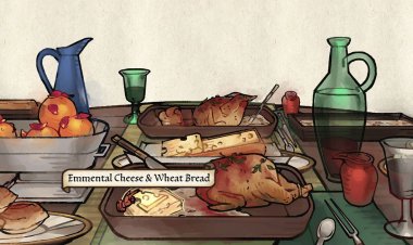 Pentiment teaches players through food on the table