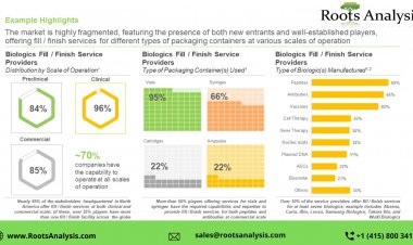 The biologics fill / finish services market is projected to grow at a CAGR of 8%, till 2035, claims Roots Analysis